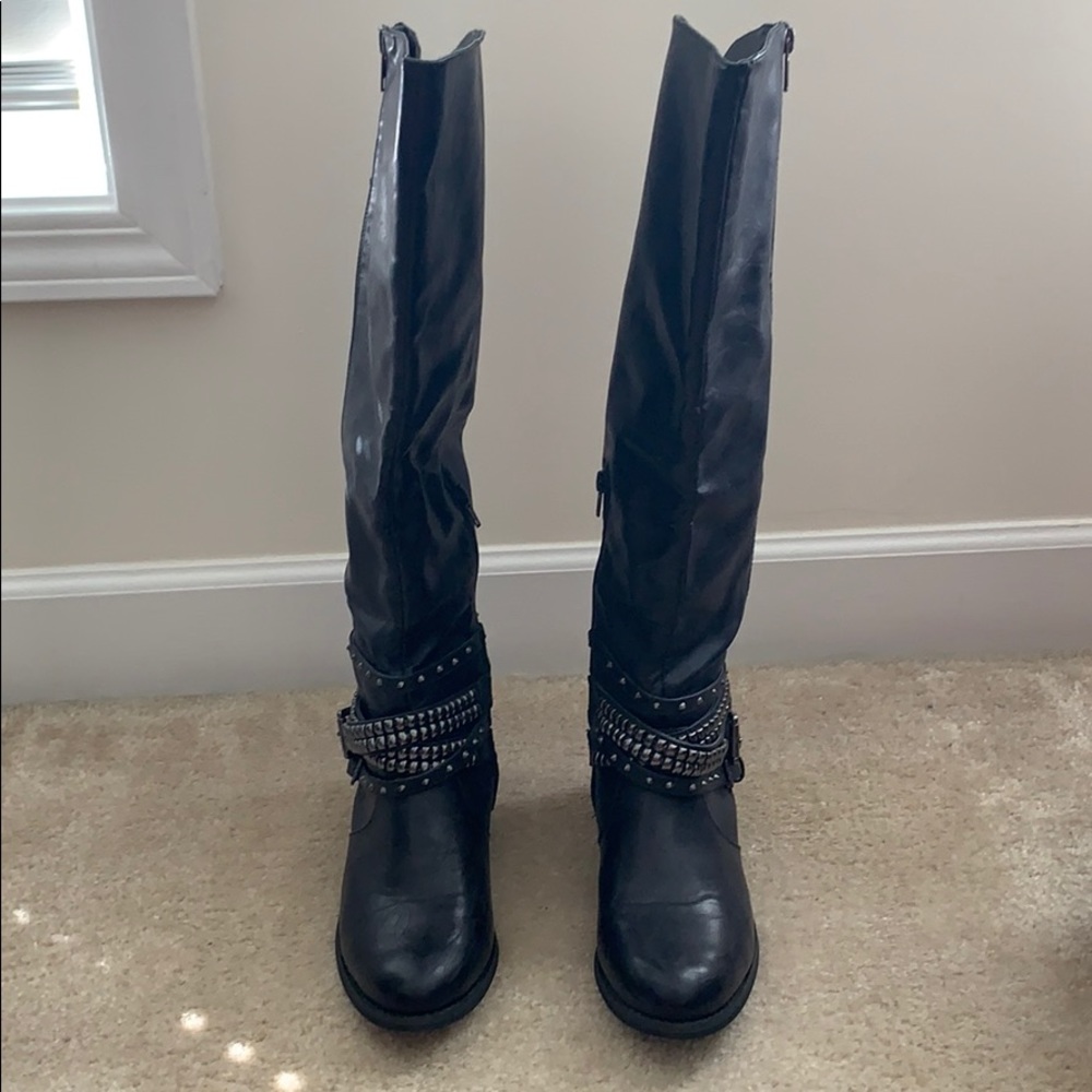 Forever 21 Tall Studded Boots